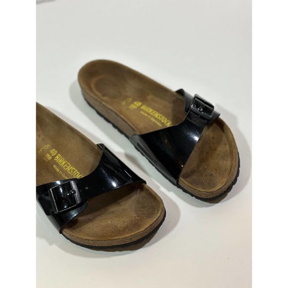 Birkenstock Madrid Unisex Sandals Slides Black Strap Buckle Women's Size 9 M7 L9 - Picture 13 of 13